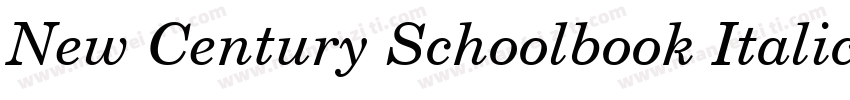 New Century Schoolbook Italic字体转换